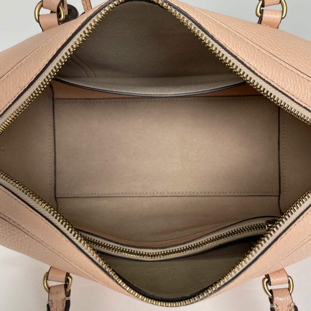 トリーバーチ ロゴ ハンドバッグ 2WAY ショルダーバッグ タッセル テア ウェブ スモール サッチェル ハンドバッグ レザー ピンク レディース 【中古】brbag