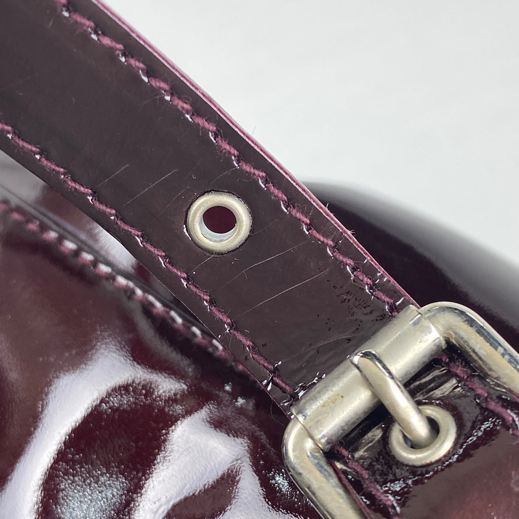 グッチ バンブー ミニ リュックサック バックパック デイパック 005 781 0819 エナメル リュック パテントレザー ボルドー レディース 【中古】brbag