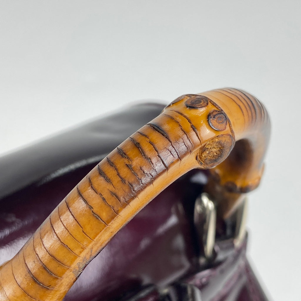 グッチ バンブー ミニ リュックサック バックパック デイパック 005 781 0819 エナメル リュック パテントレザー ボルドー レディース 【中古】brbag