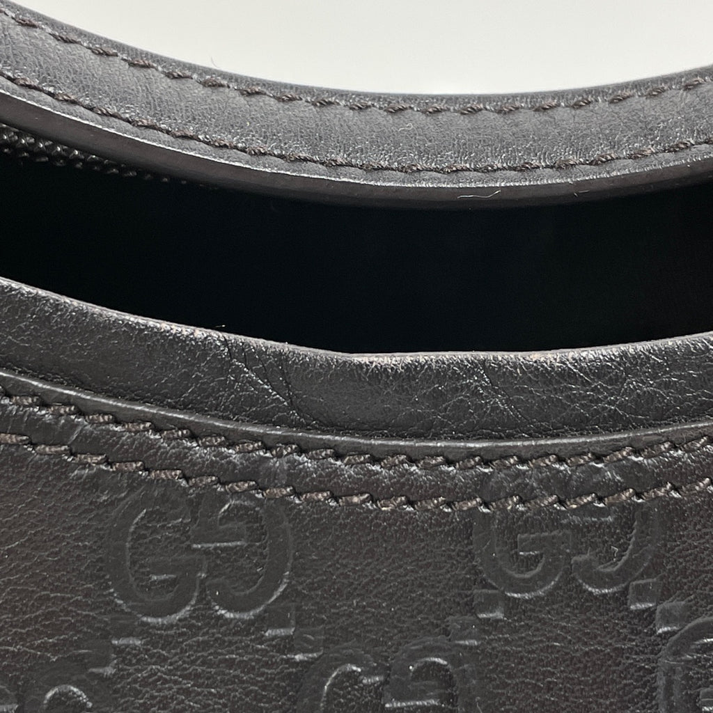 グッチ グッチシマ ショルダーバッグ ワンショルダー ショルダーバッグ シマレザー ダークブラウン レディース 【中古】brbag