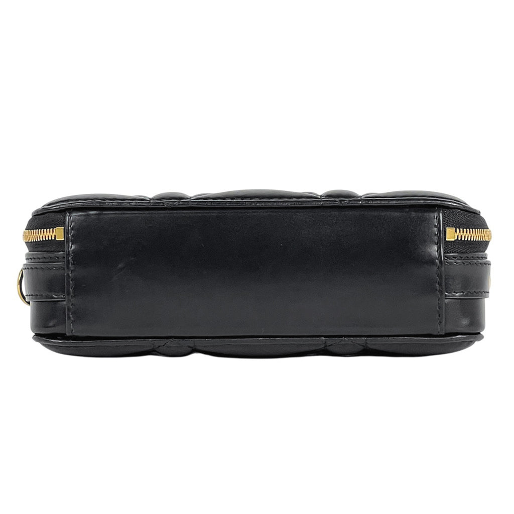 クリスチャンディオール トップハンドル ハンドバッグ カナージュ ポーチ 2WAY ショルダーバッグ ハンドバッグ レザー ブラック レディース 【中古】brbag