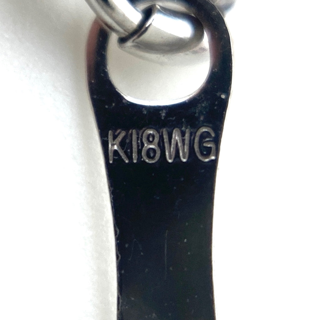 メレダイヤ デザインネックレス WG ホワイトゴールド ペンダント ネックレス K18 WG ダイヤモンド レディース 【中古】nbjwl