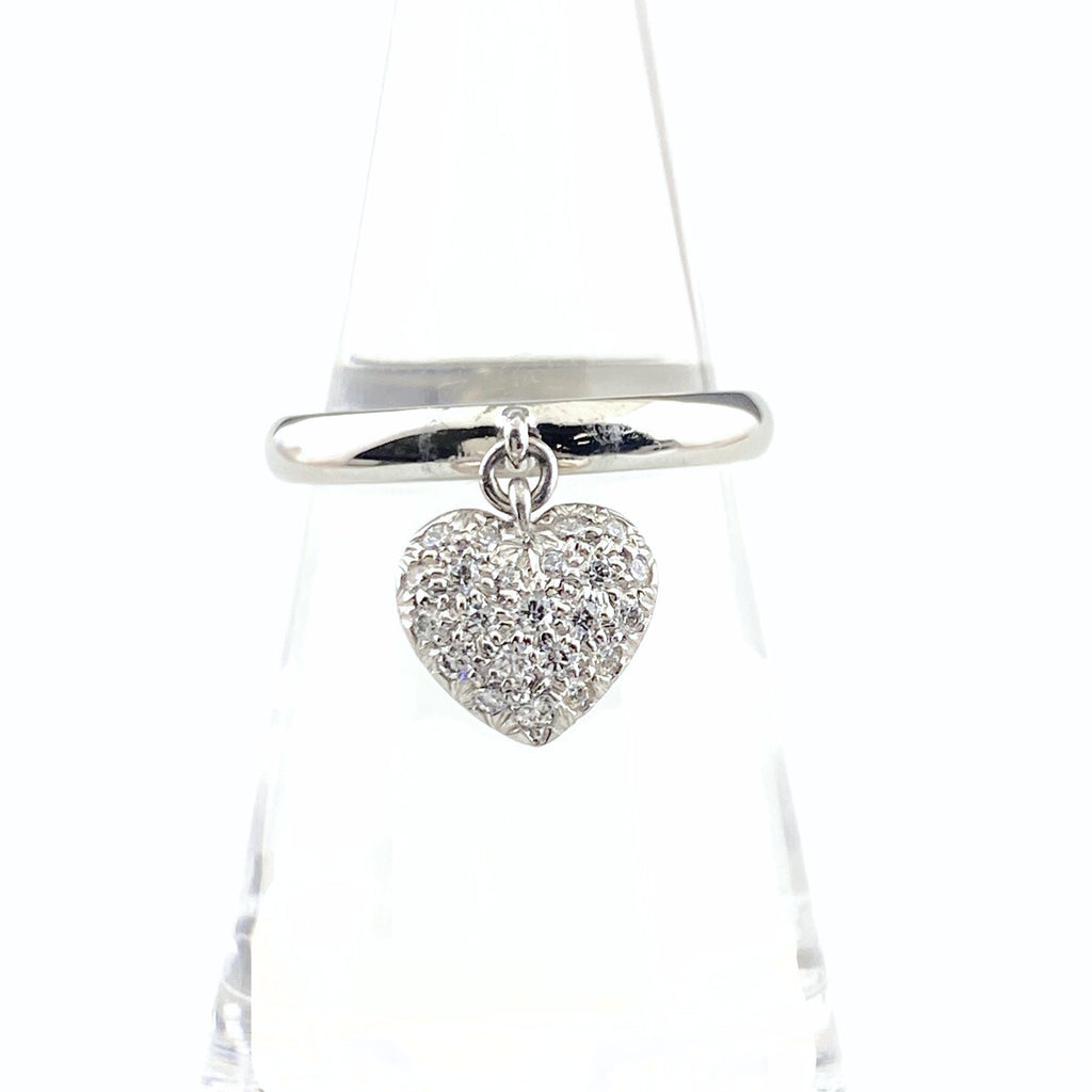 ティファニー センチメンタルハート リング プラチナ 指輪 メレダイヤ ハートモチーフ スイング リング 11号 Pt950 ダイヤモンド レディース 【中古】brjwl