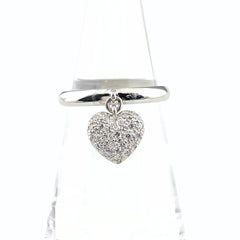 ティファニー センチメンタルハート リング プラチナ 指輪 メレダイヤ ハートモチーフ スイング リング 11号 Pt950 ダイヤモンド レディース 【中古】brjwl