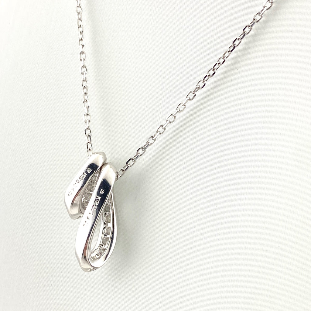 ミキモト メレダイヤ デザインネックレス ペンダント ネックレス K18 ダイヤモンド レディース 【中古】brjwl