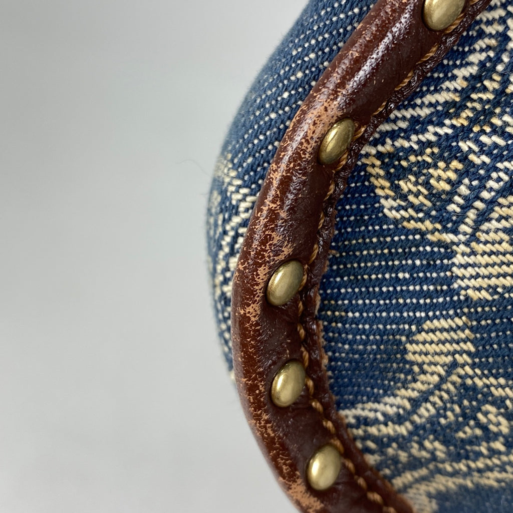 セリーヌ パリマカダム柄 ウエストバッグ ボディバッグ デニム ブルー ブラウン レディース 【中古】brbag