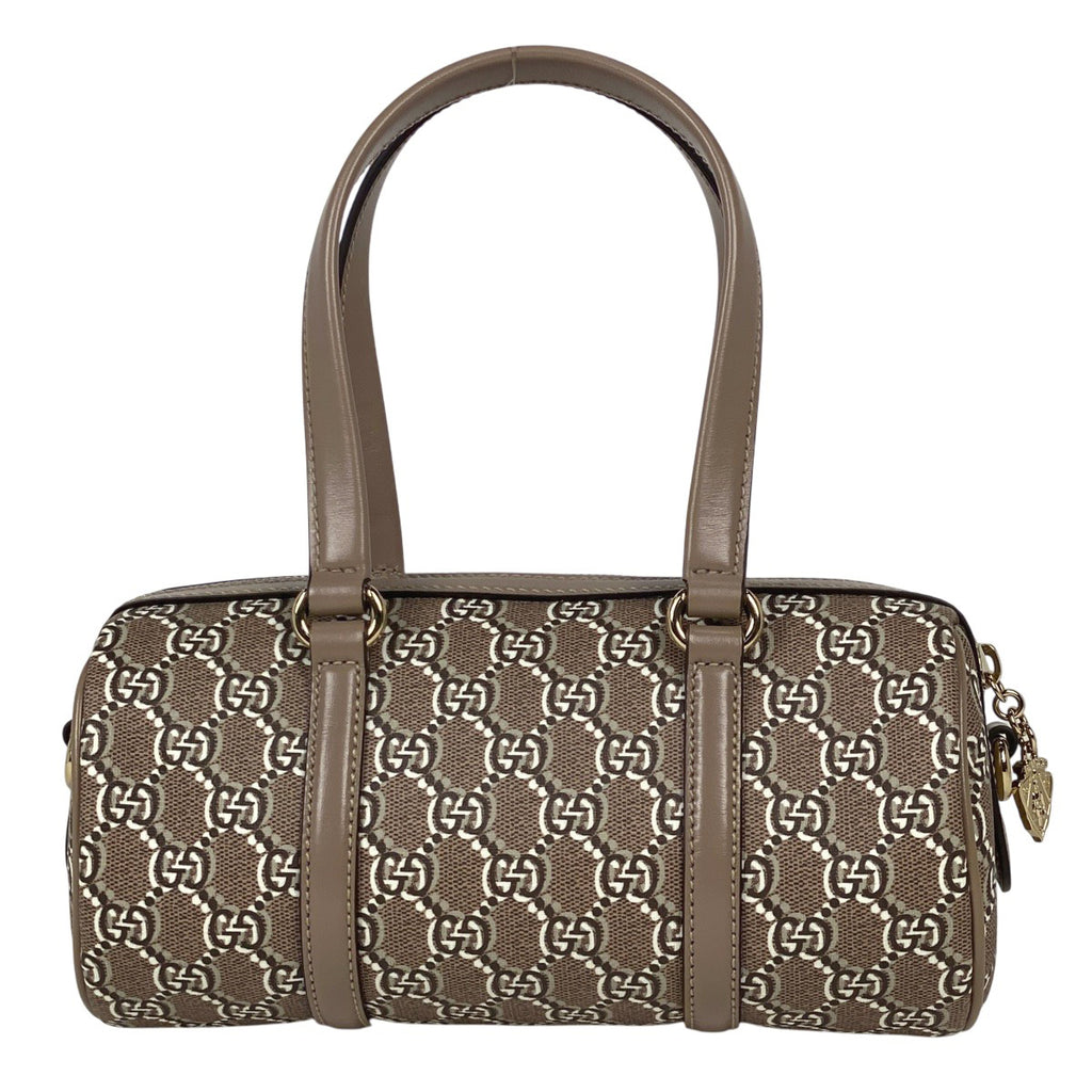 グッチ GG柄 ハンドバッグ バレルバッグ GGシャドウ 2WAY ショルダーバッグ ショルダーバッグ レザー ベージュ レディース 【中古】brbag