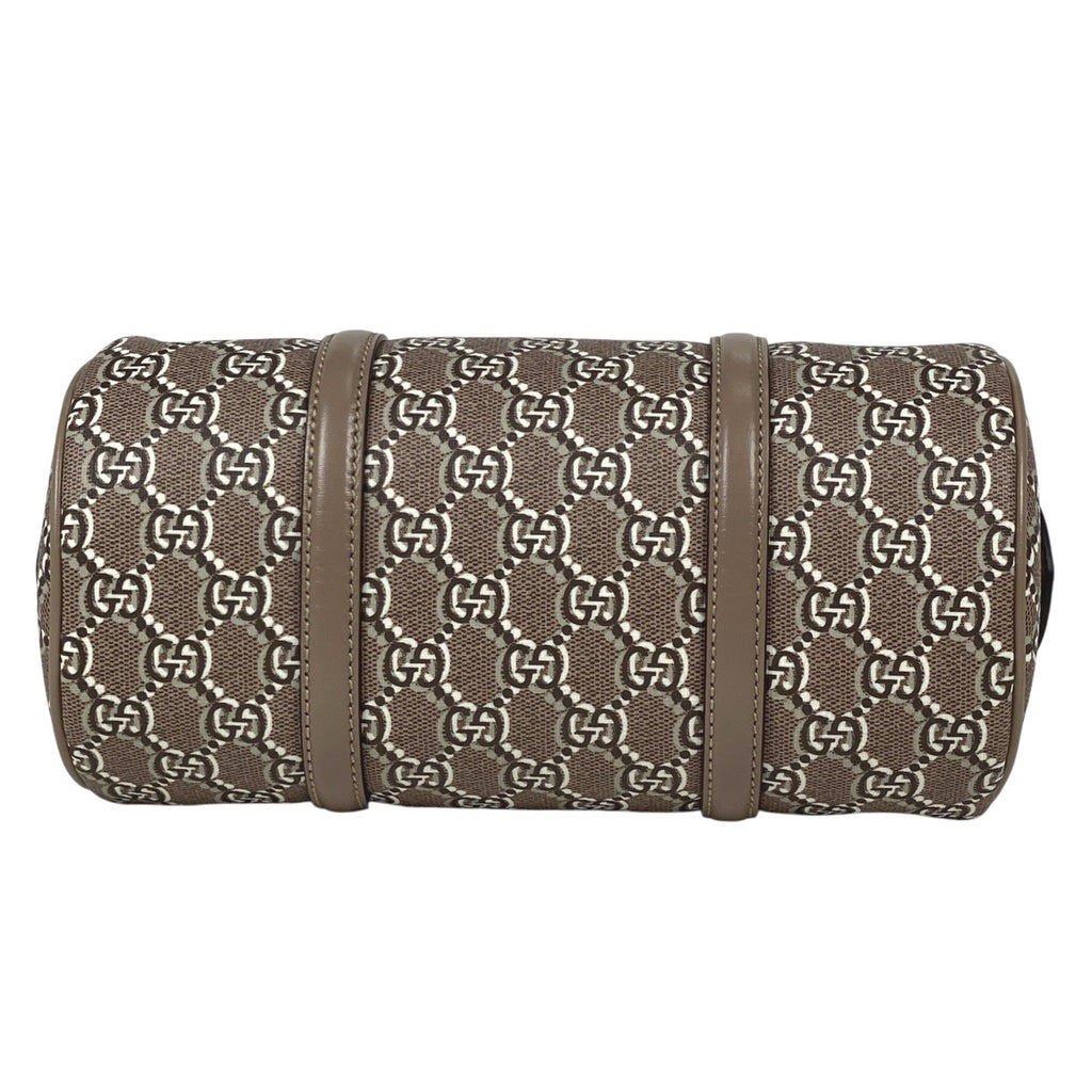 グッチ GG柄 ハンドバッグ バレルバッグ GGシャドウ 2WAY ショルダーバッグ ショルダーバッグ レザー ベージュ レディース 【中古】brbag