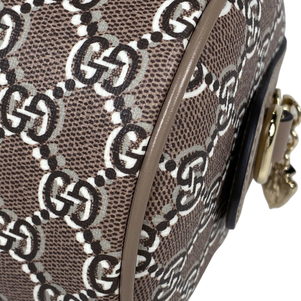 グッチ GG柄 ハンドバッグ バレルバッグ GGシャドウ 2WAY ショルダーバッグ ショルダーバッグ レザー ベージュ レディース 【中古】brbag