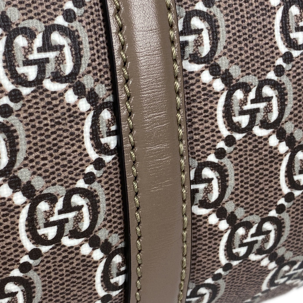 グッチ GG柄 ハンドバッグ バレルバッグ GGシャドウ 2WAY ショルダーバッグ ショルダーバッグ レザー ベージュ レディース 【中古】brbag