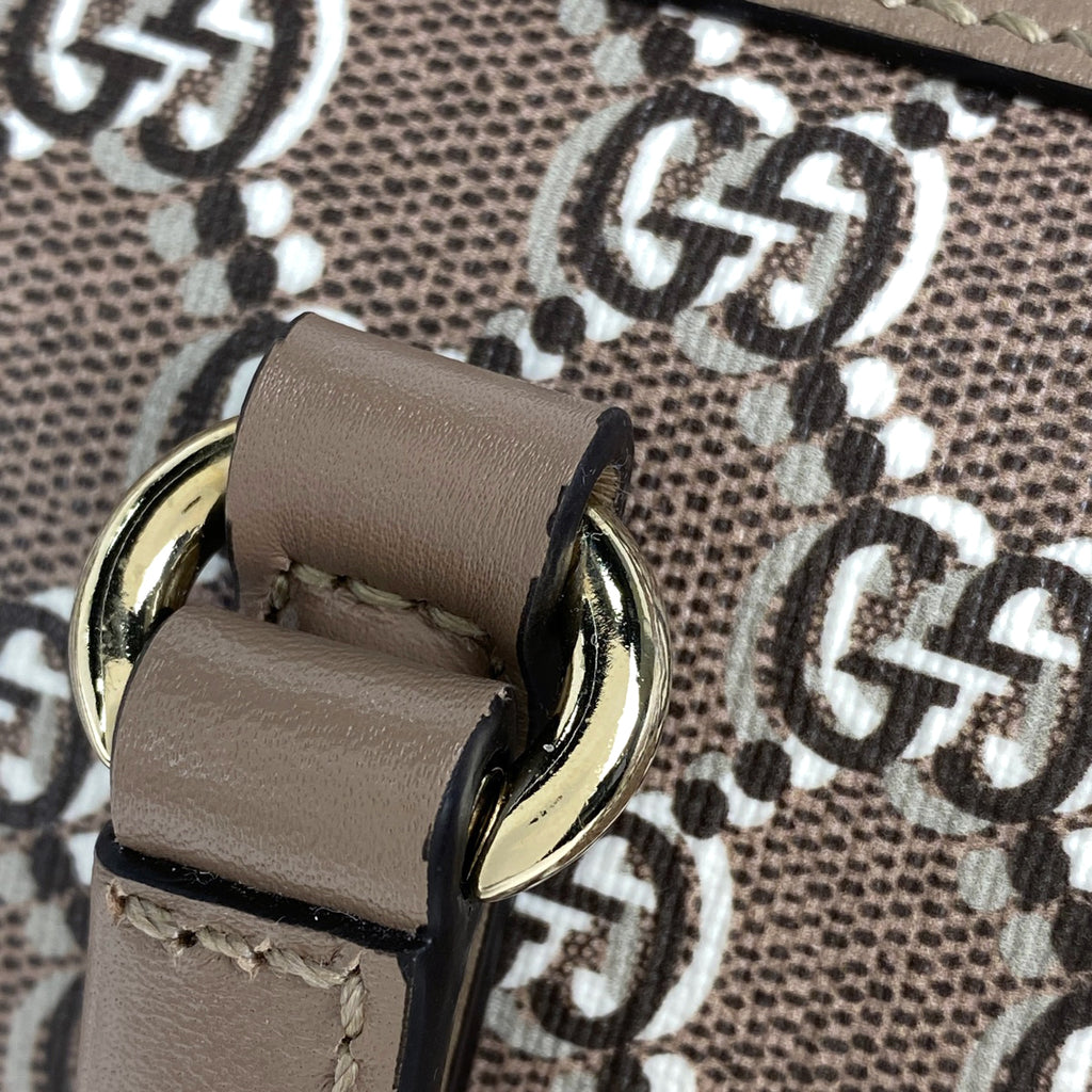 グッチ GG柄 ハンドバッグ バレルバッグ GGシャドウ 2WAY ショルダーバッグ ショルダーバッグ レザー ベージュ レディース 【中古】brbag