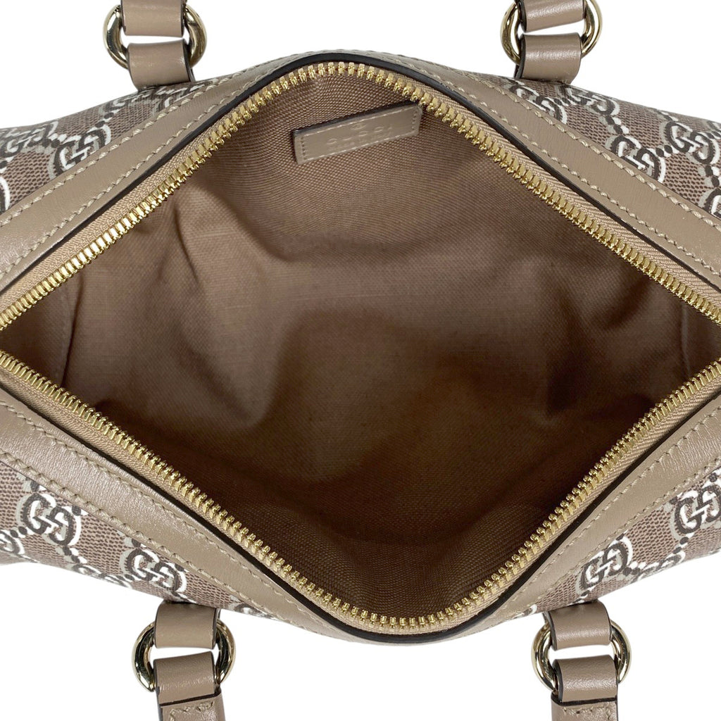 グッチ GG柄 ハンドバッグ バレルバッグ GGシャドウ 2WAY ショルダーバッグ ショルダーバッグ レザー ベージュ レディース 【中古】brbag