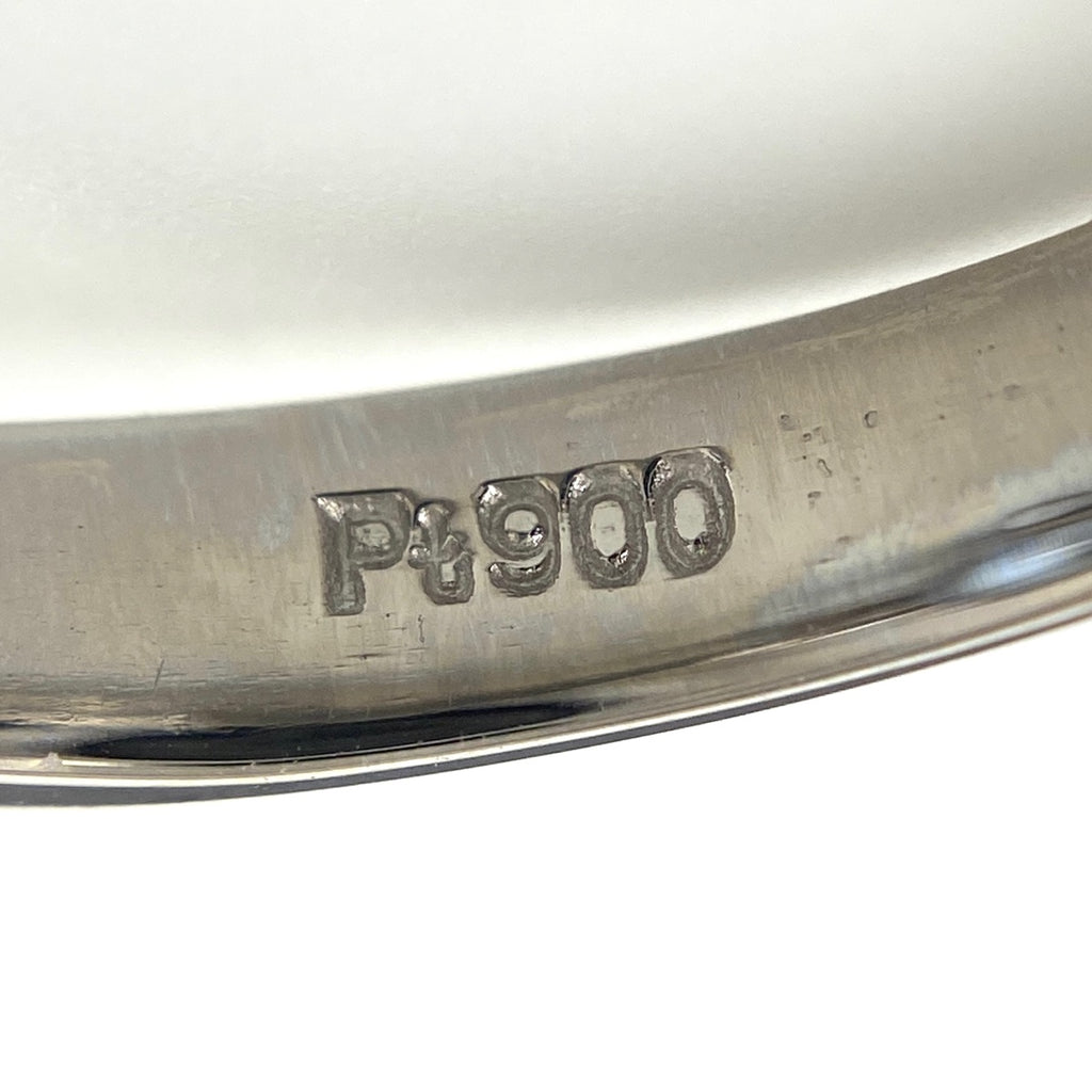 アクアマリン デザインリング プラチナ メレダイヤ 指輪 リング 13号 Pt900 アクアマリン ダイヤモンド レディース 【中古】nbjwl