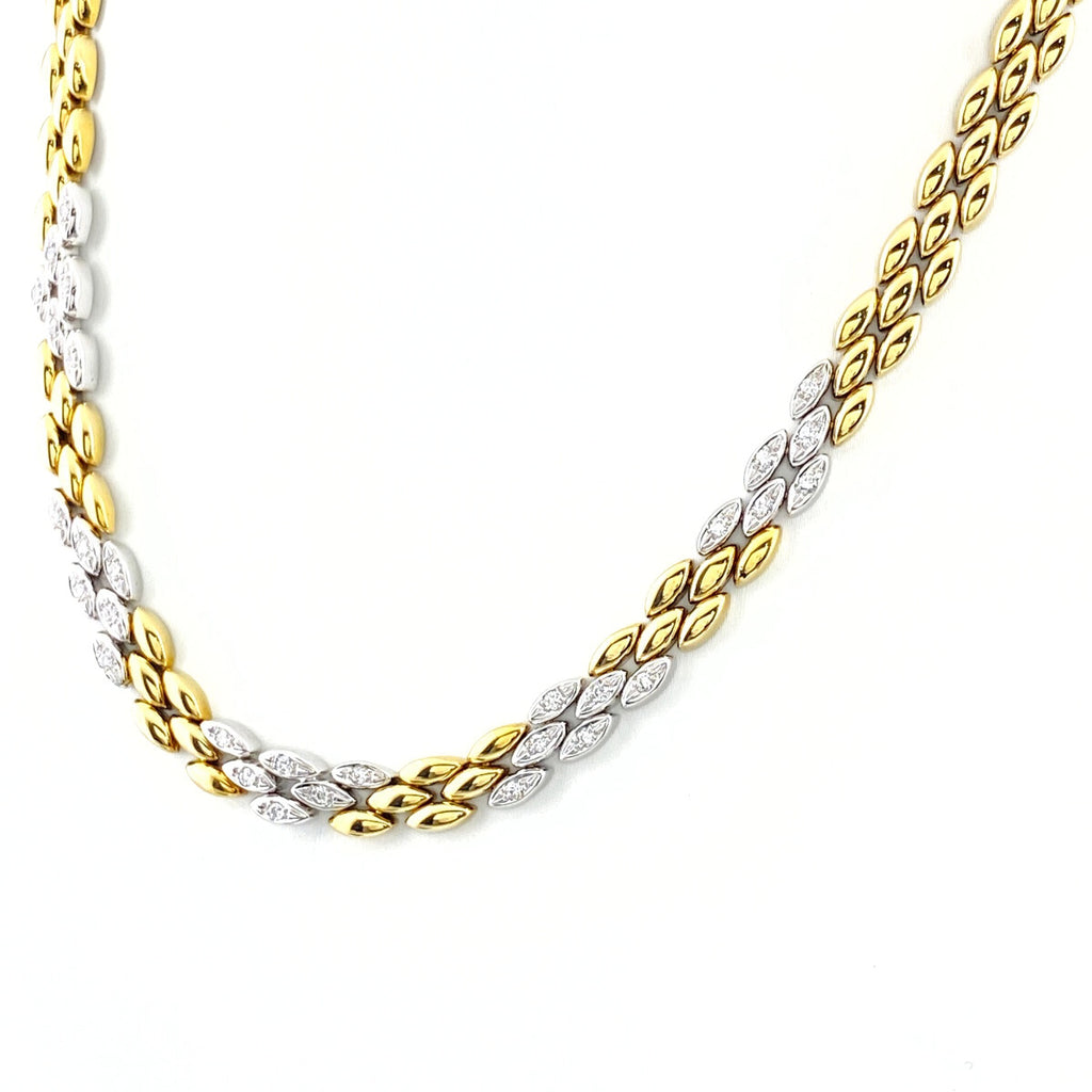 ロンジン メレダイヤ デザインネックレス YG イエローゴールド ネックレス 750 ダイヤモンド レディース 【中古】brjwl