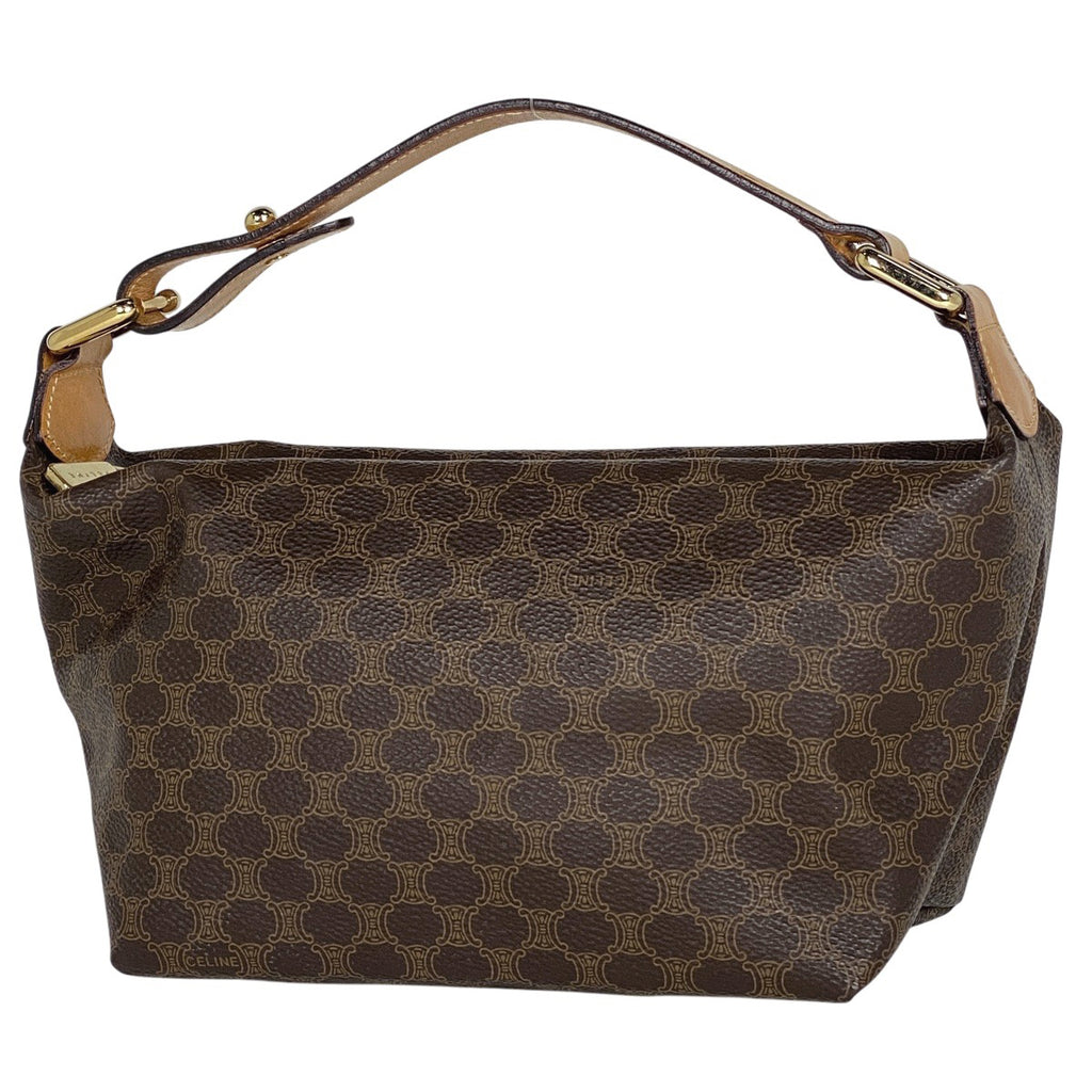 セリーヌ マカダム柄 ハンドバッグ ポーチ ハンドバッグ コーティングキャンバス ブラウン レディース 【中古】brbag