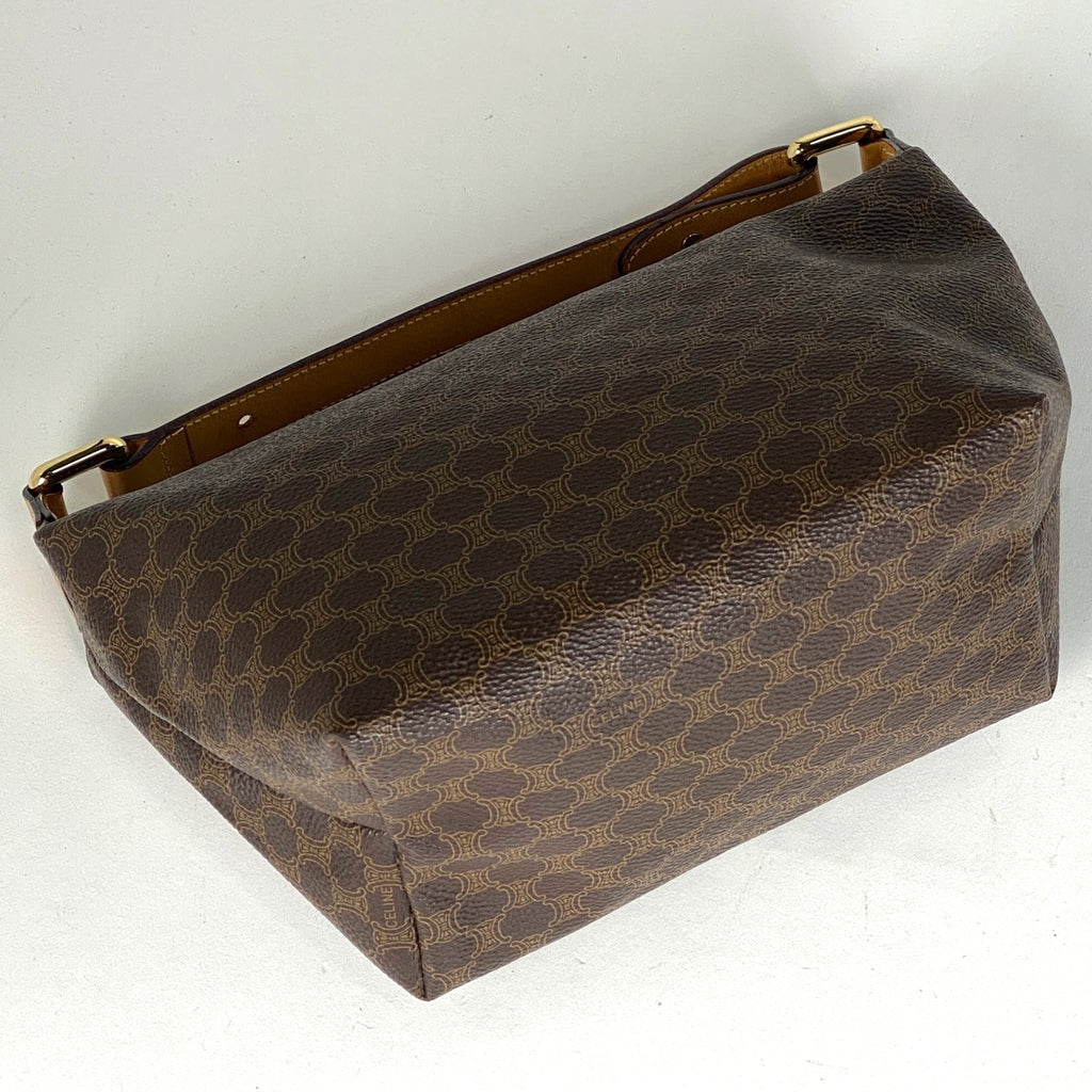 セリーヌ マカダム柄 ハンドバッグ ポーチ ハンドバッグ コーティングキャンバス ブラウン レディース 【中古】brbag