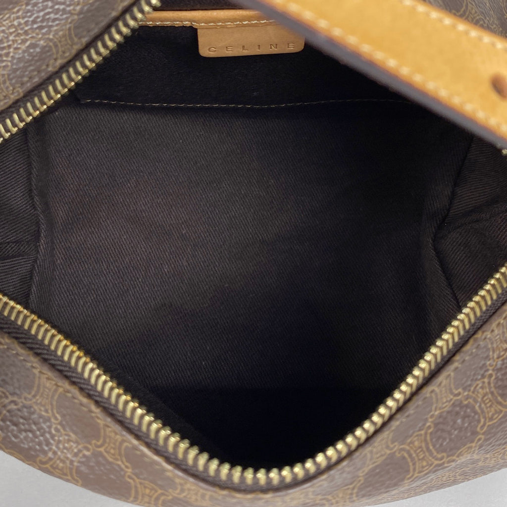 セリーヌ マカダム柄 ハンドバッグ ポーチ ハンドバッグ コーティングキャンバス ブラウン レディース 【中古】brbag