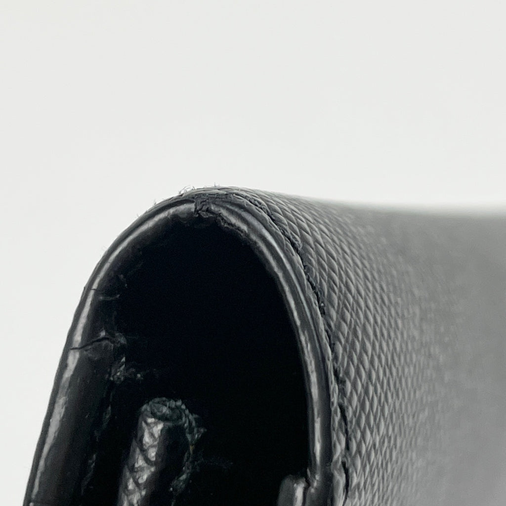 プラダ ロゴ 二つ折り 長財布 ドキュメントホルダー 札入れ 長財布 サフィアーノレザー ネロ(ブラック) 2MV341 メンズ 【中古】brbag