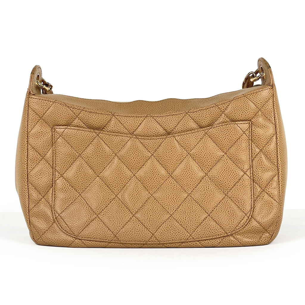 シャネル ココマーク チェーン ショルダーバッグ ワンショルダー マトラッセ ショルダーバッグ キャビアスキン ベージュ レディース 【中古】brbag