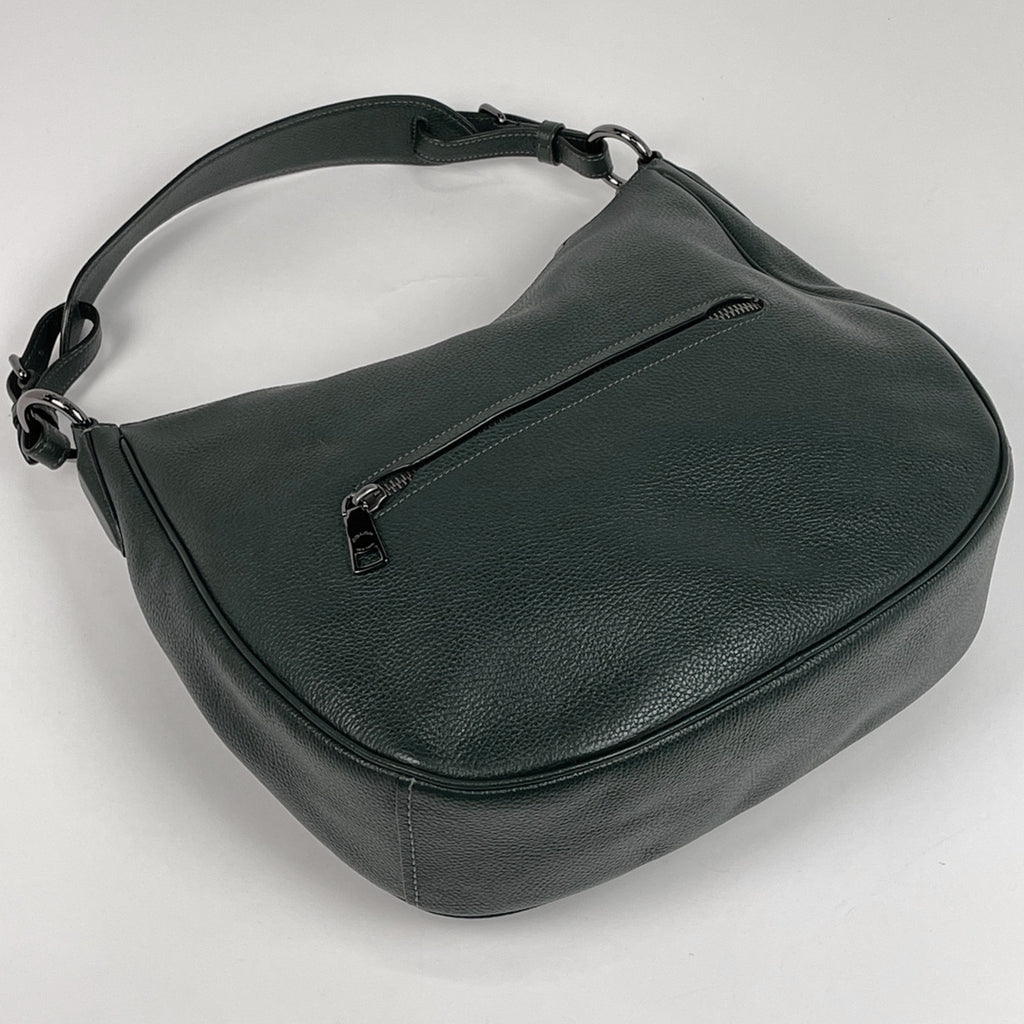 コーチ ロゴ ショルダーバッグ ワンショルダー フリンジ タッセル ショルダーバッグ レザー ダークグリーン 35593 レディース 【中古】brbag