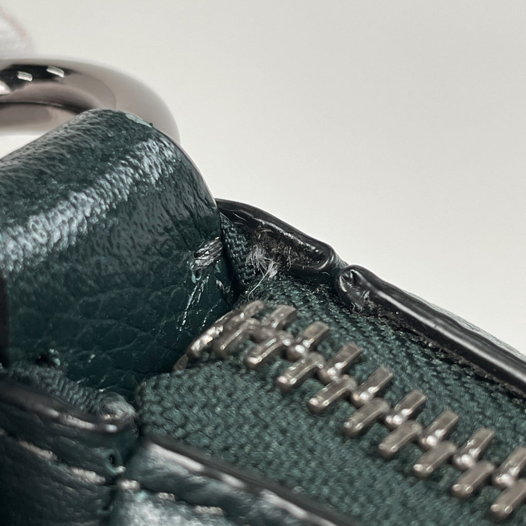 コーチ ロゴ ショルダーバッグ ワンショルダー フリンジ タッセル ショルダーバッグ レザー ダークグリーン 35593 レディース 【中古】brbag