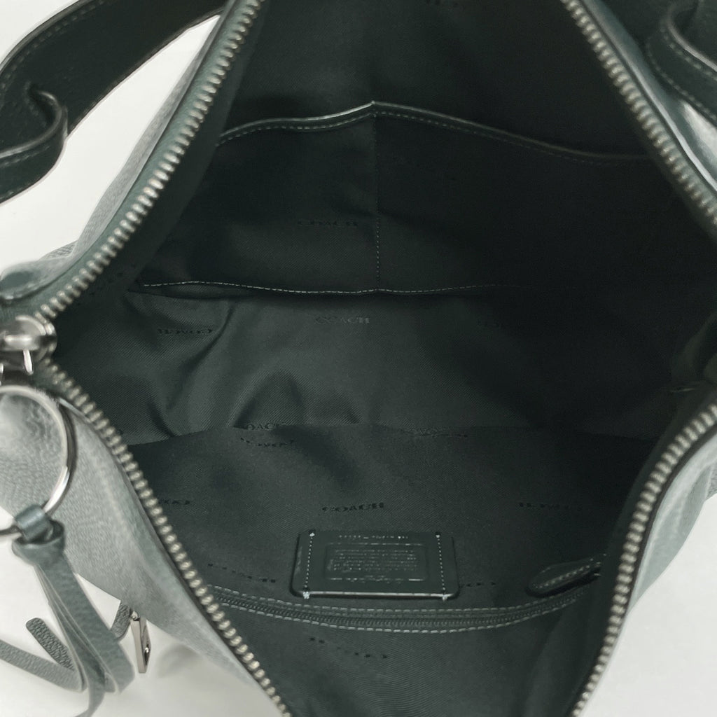 コーチ ロゴ ショルダーバッグ ワンショルダー フリンジ タッセル ショルダーバッグ レザー ダークグリーン 35593 レディース 【中古】brbag