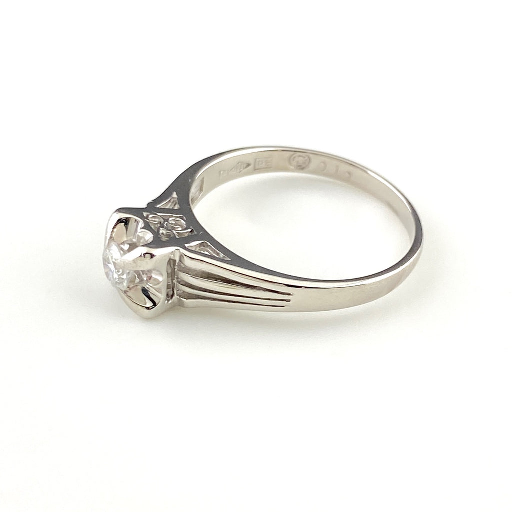 ダイヤモンド デザインリング プラチナ 指輪 リング 11号 Pt900 ダイヤモンド レディース 【中古】nbjwl