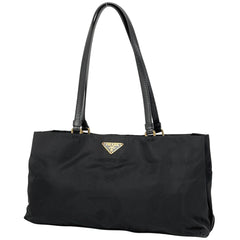 プラダ ロゴプレート トートバッグ ハンドバッグ トートバッグ ナイロン ネロ(ブラック) レディース 【中古】brbag