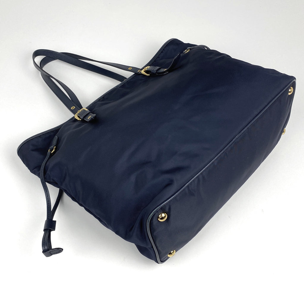 プラダ ロゴ トートバッグ ショルダーバッグ 肩掛け トートバッグ ナイロン ネイビー レディース 【中古】brbag