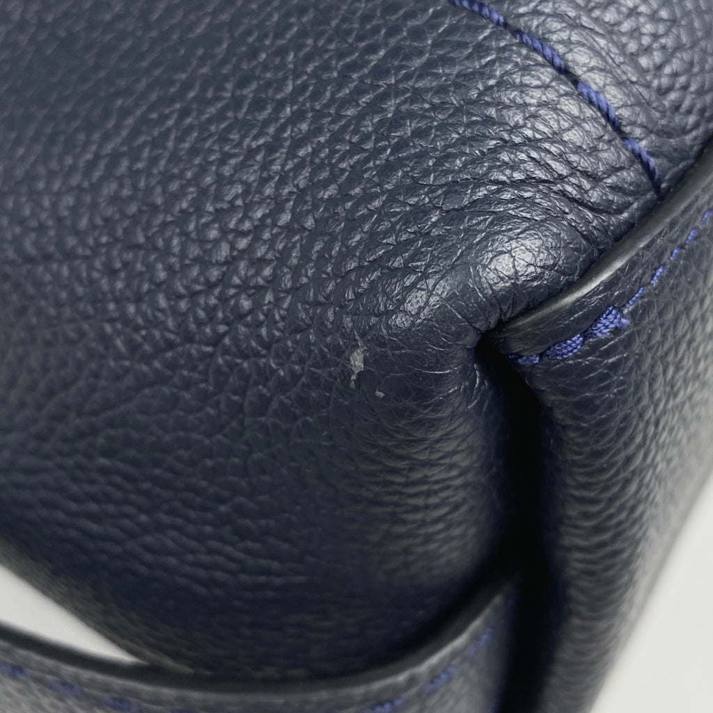 コーチ イーディ ハンドバッグ ロゴ 2WAY ショルダーバッグ ハンドバッグ レザー ネイビー 57124 レディース 【中古】brbag