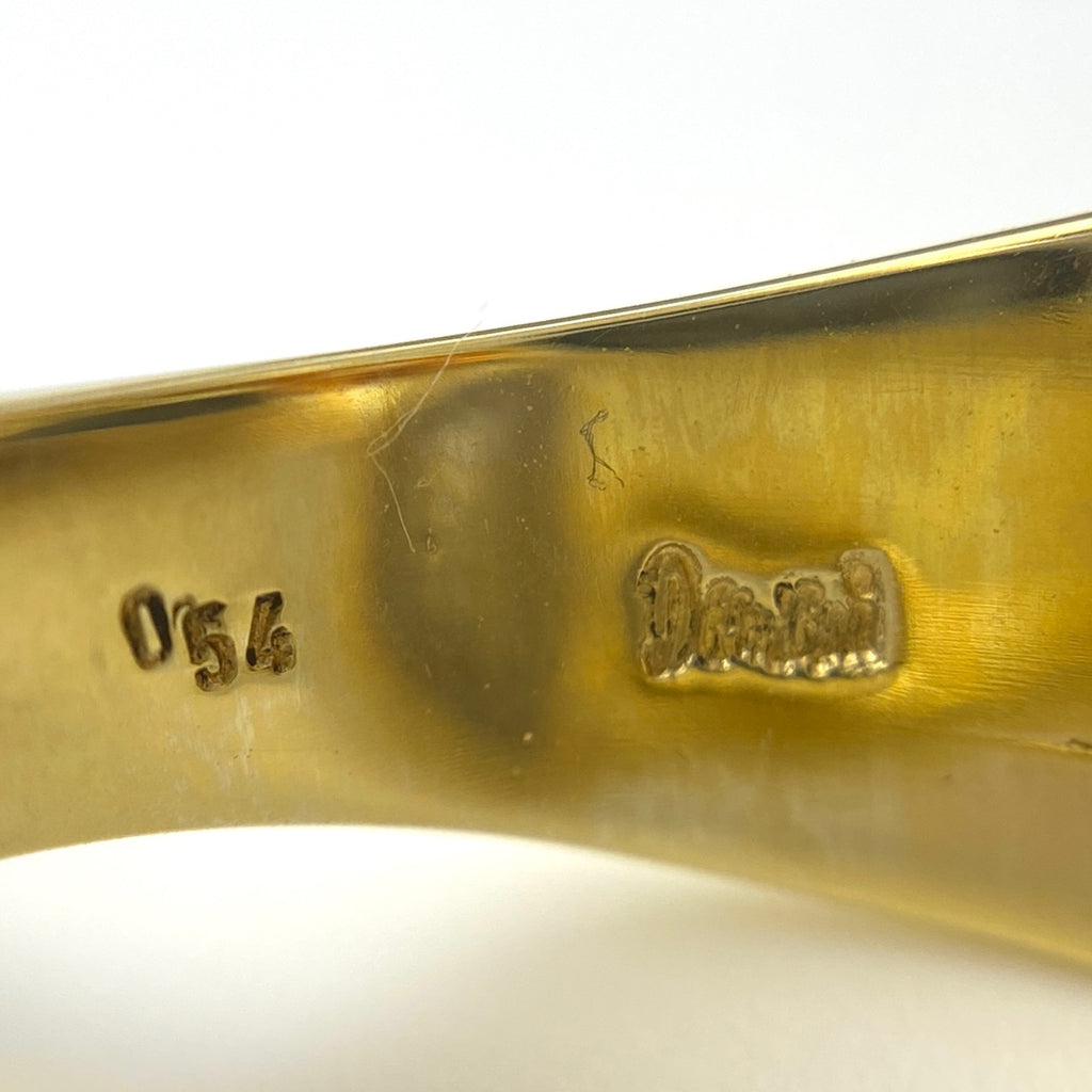 ダミアーニ シトリン デザインリング YG イエローゴールド 指輪 メレダイヤ リング 11.5号 750 シトリン ダイヤモンド レディース 【中古】brjwl