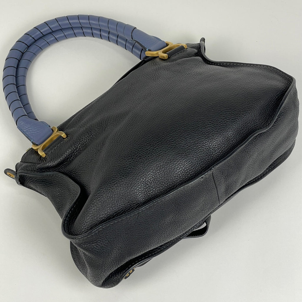 クロエ マーシー ハンドバッグ 2WAY ショルダーバッグ ハンドバッグ レザー ネイビー レディース 【中古】brbag