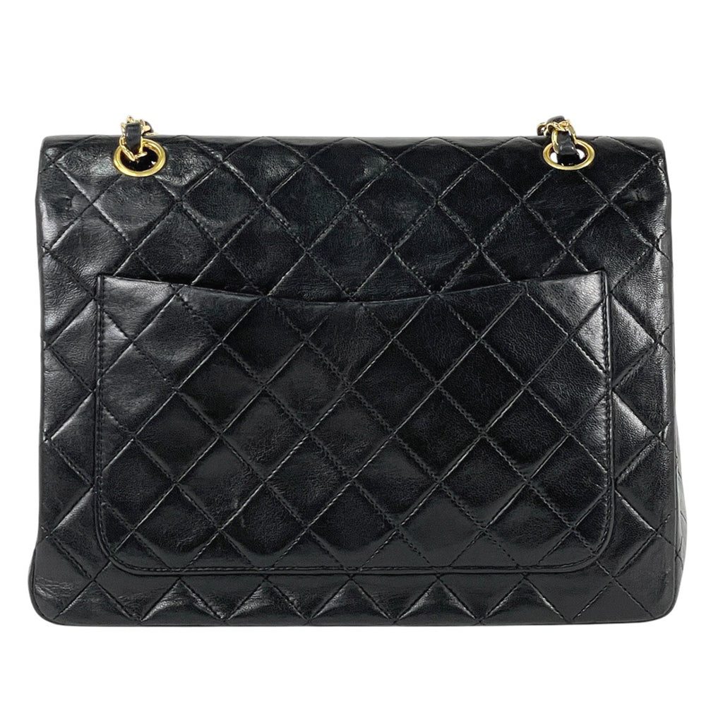 シャネル マトラッセ Wフラップ チェーン ショルダーバッグ ココマーク ショルダーバッグ レザー ブラック レディース 【中古】brbag