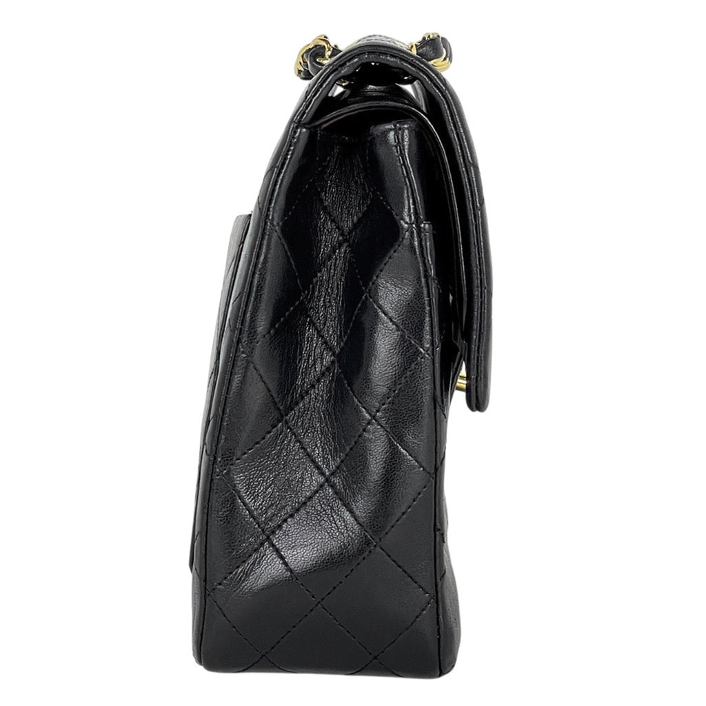 シャネル マトラッセ Wフラップ チェーン ショルダーバッグ ココマーク ショルダーバッグ レザー ブラック レディース 【中古】brbag