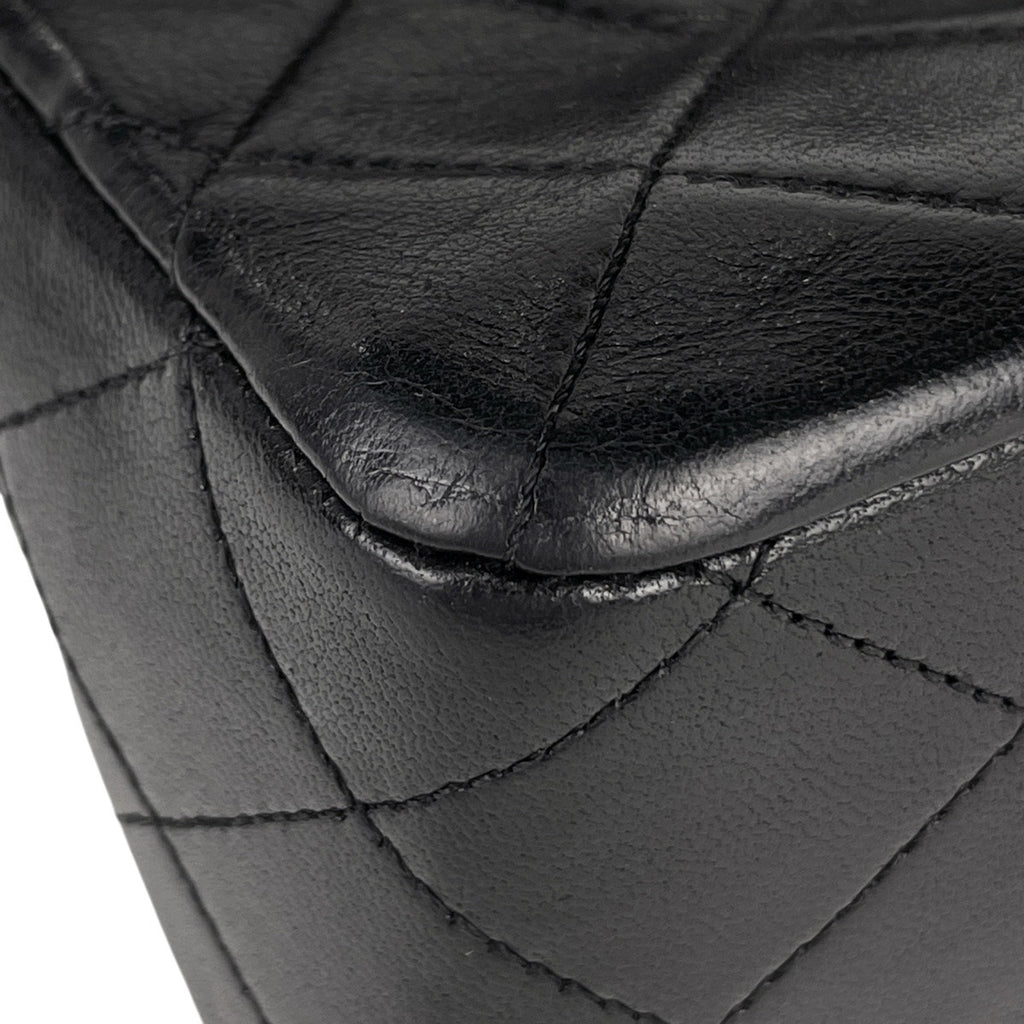 シャネル マトラッセ Wフラップ チェーン ショルダーバッグ ココマーク ショルダーバッグ レザー ブラック レディース 【中古】brbag