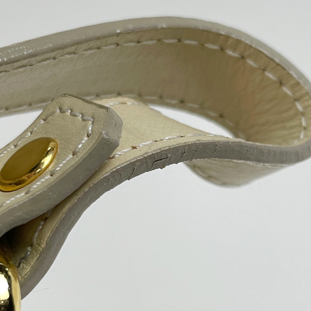 イヴ・サンローラン ロゴ ショルダーバッグ 斜め掛け ショルダーバッグ レザー アイボリー レディース 【中古】brbag