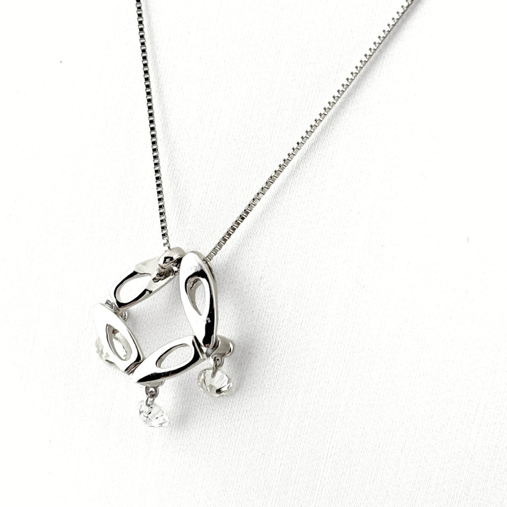 メレダイヤ デザインネックレス プラチナ ペンダント ネックレス Pt900 Pt850 ダイヤモンド レディース 【中古】nbjwl