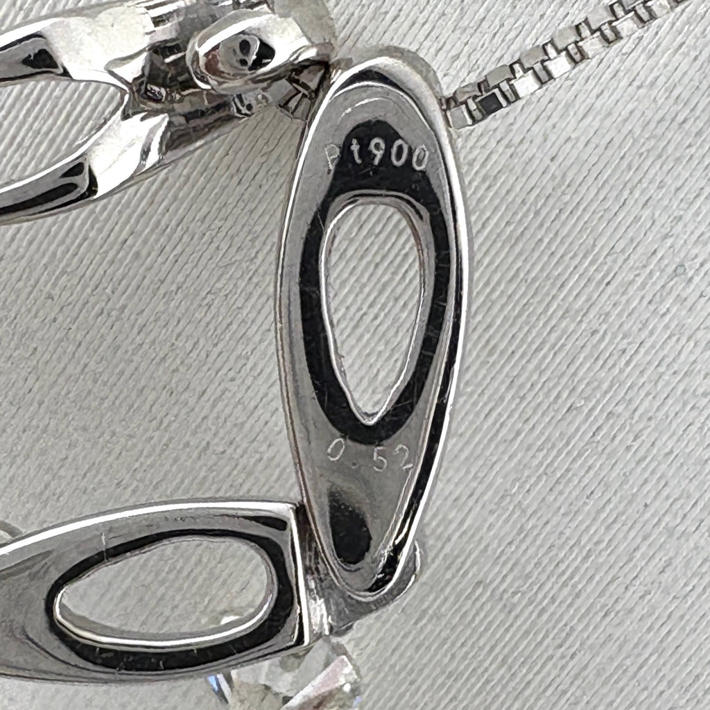 メレダイヤ デザインネックレス プラチナ ペンダント ネックレス Pt900 Pt850 ダイヤモンド レディース 【中古】nbjwl