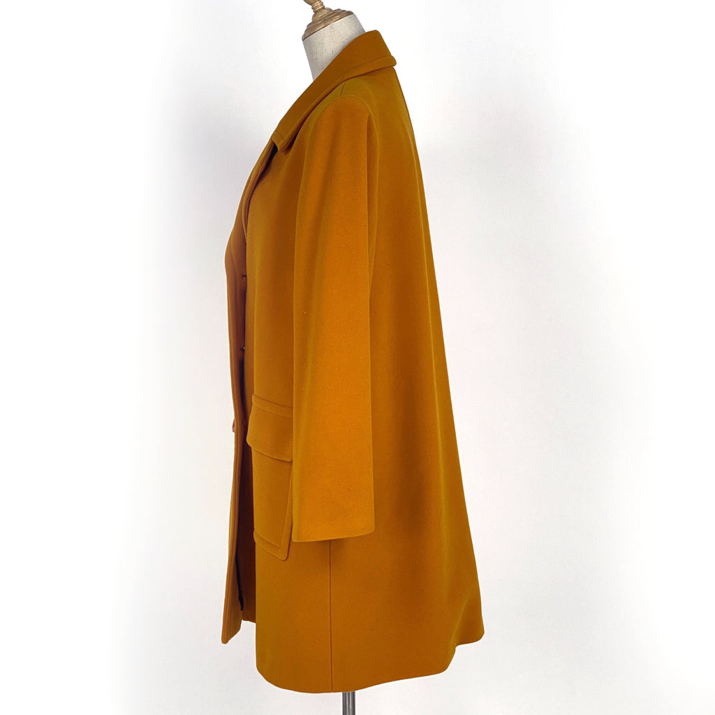 イヴ・サンローラン テーラード コート シングル アウター その他コート 毛 オレンジ レディース 【中古】brapp