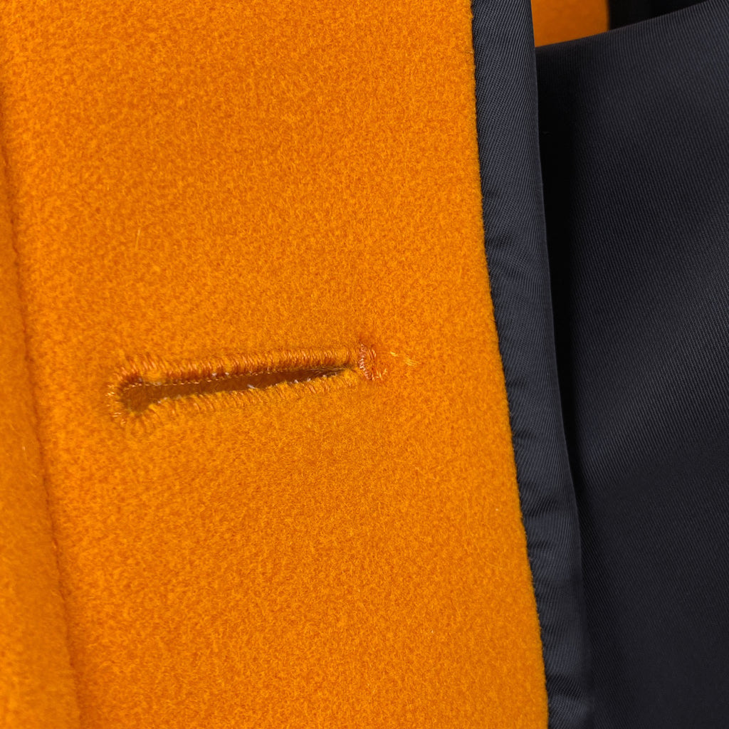 イヴ・サンローラン テーラード コート シングル アウター その他コート 毛 オレンジ レディース 【中古】brapp