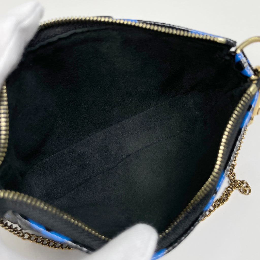 ルイ・ヴィトン ミニ ポシェット アクセソワール メイク コスメ モノグラムカラー アクセサリーポーチ モノグラム ノワール ブルー M67237 レディース 【中古】brbag