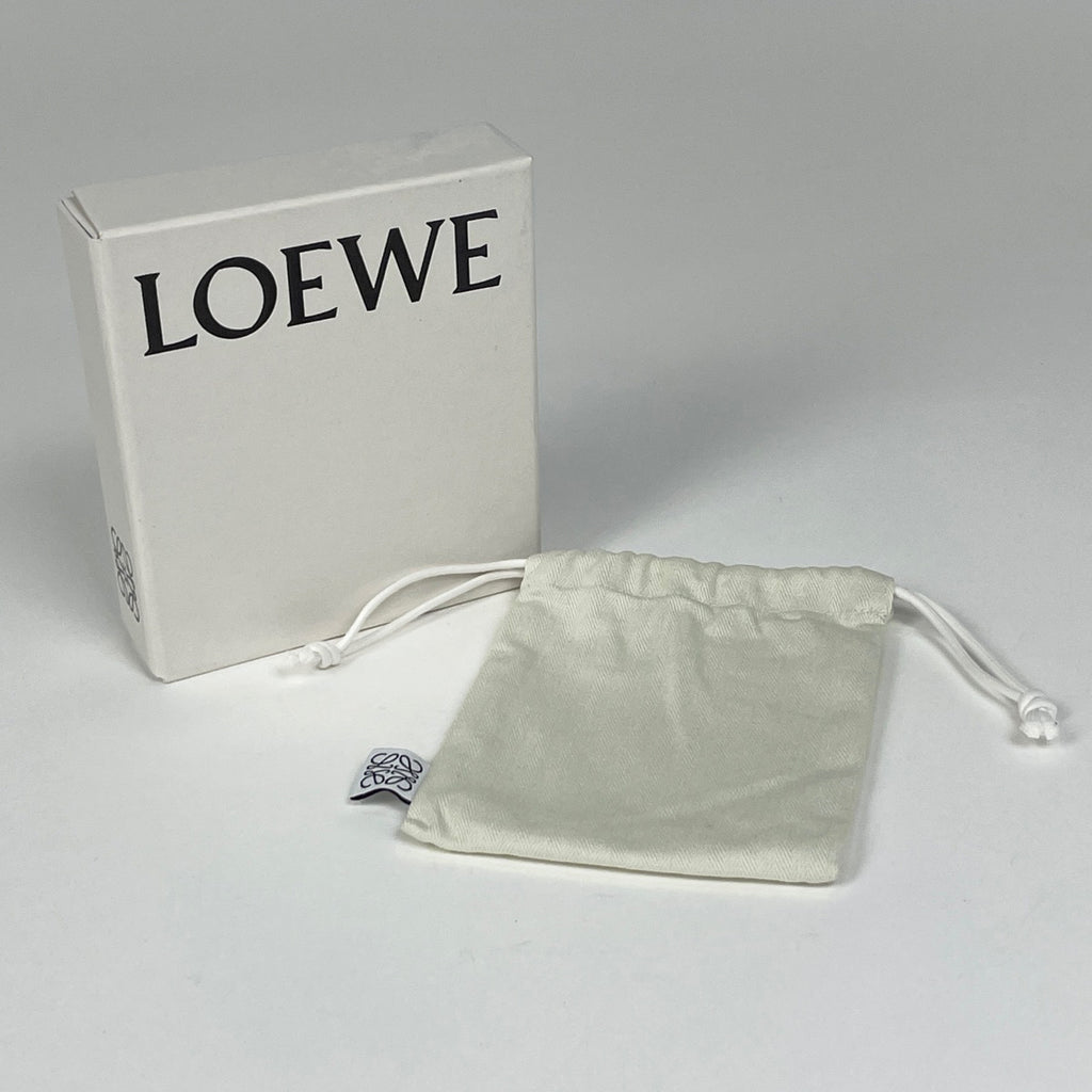 ロエベ ゴヤ カードケース アナグラム カードホルダー 名刺入れ コインケース カードケース レザー ブラック レディース 【中古】brbag