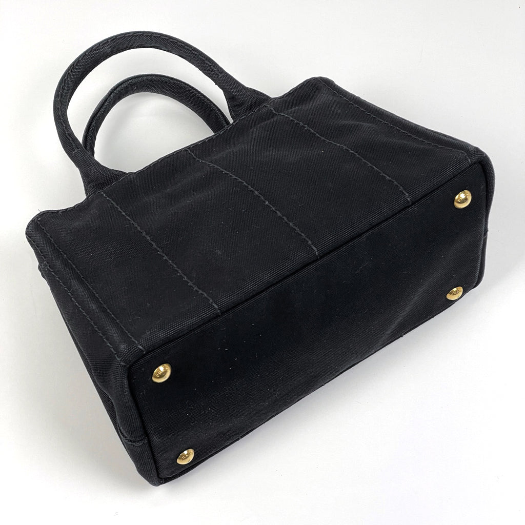 プラダ カナパ トート 2WAY ショルダーバッグ トートバッグ キャンバス ネロ(ブラック) レディース 【中古】brbag