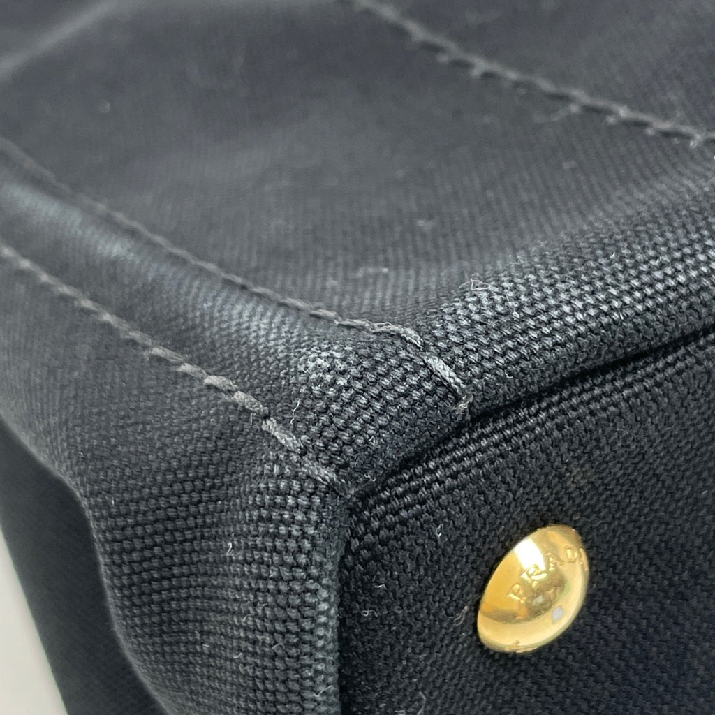 プラダ カナパ トート 2WAY ショルダーバッグ トートバッグ キャンバス ネロ(ブラック) レディース 【中古】brbag