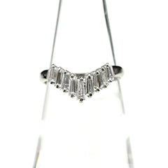 メレダイヤ デザインリング プラチナ 指輪 リング 9.5号 Pt900 ダイヤモンド レディース 【中古】nbjwl