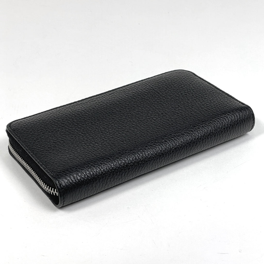 プラダ ロゴプレート ラウンドファスナー 長財布 札入れ 小銭入れ 長財布 レザー ネロ(ブラック) レディース 【中古】brbag