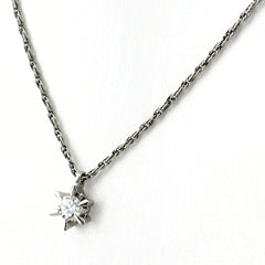 ダイヤモンド デザインネックレス プラチナ ペンダント ネックレス Pt850 ダイヤモンド レディース ノンブランドジュエリー 【中古】nbjwl