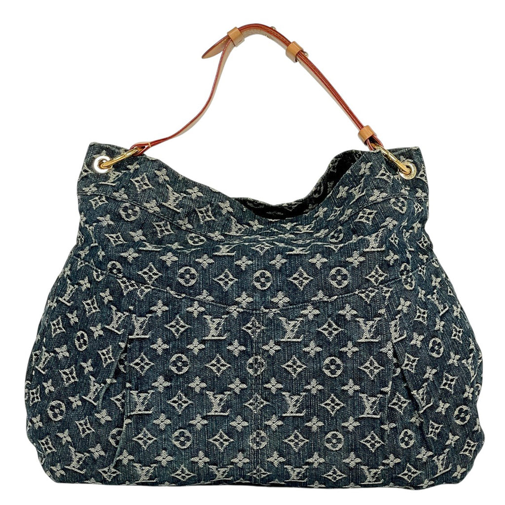 ルイ・ヴィトン デイリー GM 肩掛け ショルダーバッグ モノグラムデニム グリブルー M40493 レディース 【中古】brbag