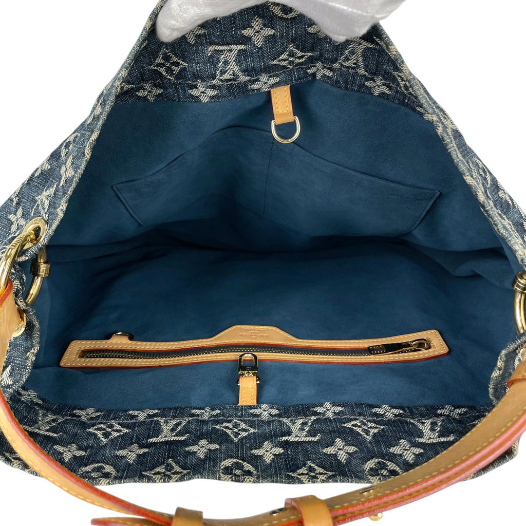 ルイ・ヴィトン デイリー GM 肩掛け ショルダーバッグ モノグラムデニム グリブルー M40493 レディース 【中古】brbag