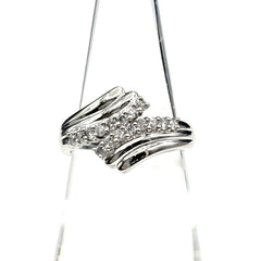 メレダイヤ デザインリング プラチナ 指輪 リング 10.5号 Pt850 ダイヤモンド レディース ノンブランドジュエリー 【中古】nbjwl